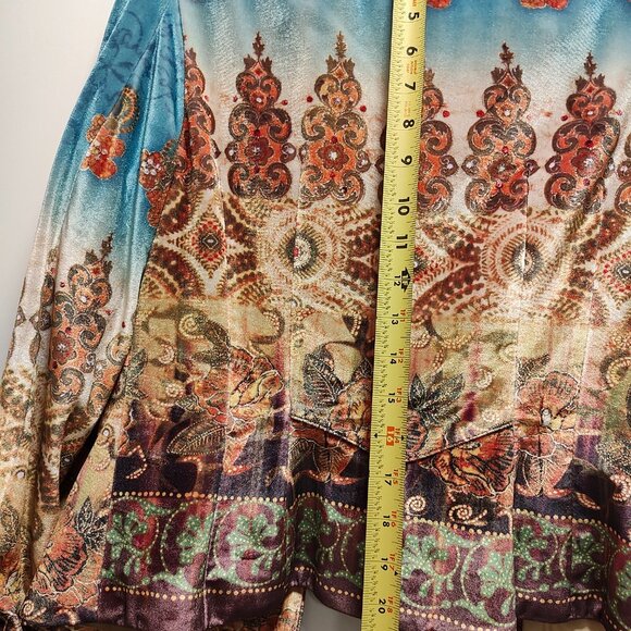 Boho Chic  size 6 velvet jacket - Picture 4 of 4